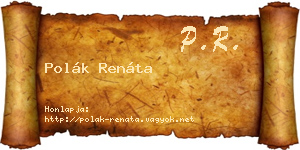 Polák Renáta névjegykártya